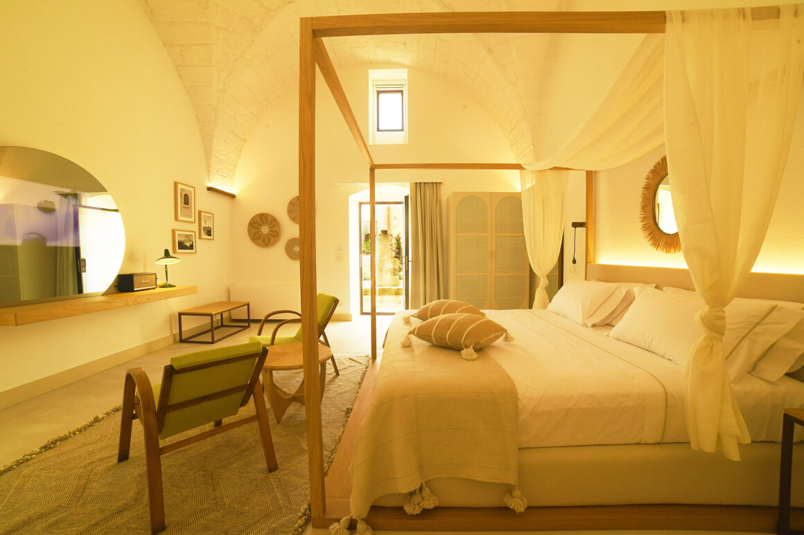 Masseria Corte degli Aromi Otranto suite citronella letto