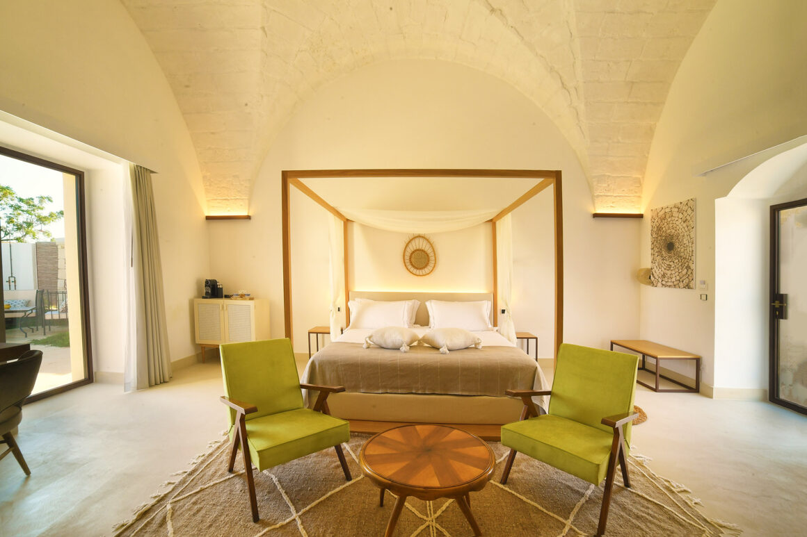 Masseria Corte degli Aromi Otranto suite lavanda letto