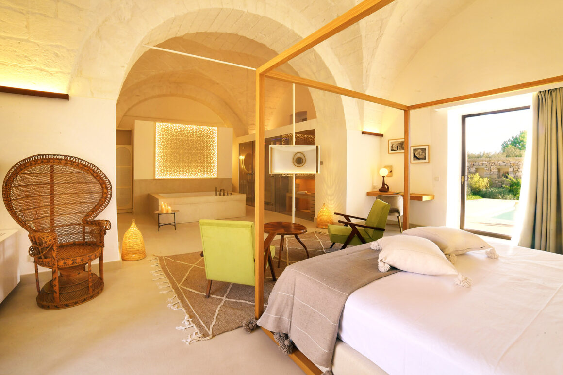 Masseria Corte degli Aromi Otranto suite lavanda spa camera